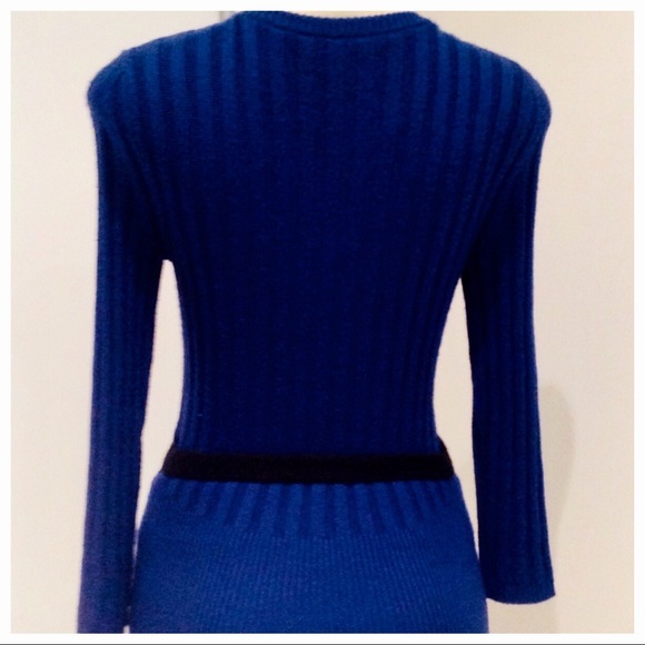 BURBERRY BRIT BLUE WOOL  SWEATER - Picture 4 of 8